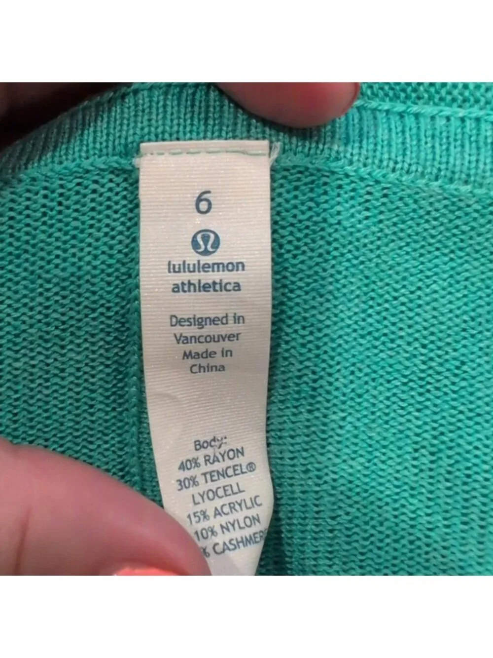 Lululemon Iconic Sweater Wrap Heathered Bali Breeze